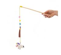ZippyPaws Unicorn ZippyStick - Interactive Cat Toy Wand for Indoor Cats & Kittens, Cute Kitty Toys for Boredom, Fun Teaser Stick with Feathered Tassles & Plush Dangling Toy
