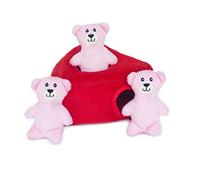 ZippyPaws Valentine's Burrow - Heart 'n Bears Dog Interactive Puzzle Toy for Dogs