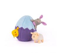 ZippyPaws Zippy Burrow - Easter Egg and Friends - No-Stuffing Squeaky Dog Toy