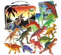 Zippytots - Dinosaur Toy for Children from 3 to 5 to 5 to 7 to 14 Realistic Plastic Dinosaur Figures with Storage Box and Learning Booklet, Educational Toy for Children and Children