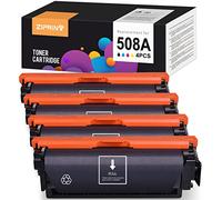 ZIPRINT Compatible Toner Cartridge Replacement for HP 508A 508 CF360A use for Color Laserjet Enterprise M552dn M553 M553n M553dn M553x M577f M577dn M577z (Black Cyan Yellow Magenta, 4-Pack)