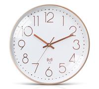 Ziprote Radio-Controlled Wall Clock, 30 cm, Radio-Controlled Clock for Living Room, Easy to Read, Modern, No Ticking Noise, Silent Hanging Clock, for Room, Home, Kitchen, Bedroom, Office, School