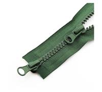 Zips 5 Pcs 80/90/100/120/150cm Double Silders Zipper Open-End Auto Lock Two-Way Double Open Zip for Jacket DIY Sew (Color : Green, Size : 120CM_5#)