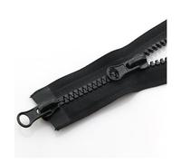 Zips 5 Pcs 80/90/100/120/150cm Double Silders Zipper Open-End Auto Lock Two-Way Double Open Zip for Jacket DIY Sew (Color : Black, Size : 150CM_5#)
