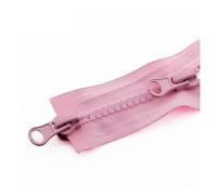 Zips 5 Pcs 80/90/100/120/150cm Double Silders Zipper Open-End Auto Lock Two-Way Double Open Zip for Jacket DIY Sew (Color : Pink, Size : 150CM_5#)