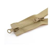 Zips 5 Pcs 80/90/100/120/150cm Double Silders Zipper Open-End Auto Lock Two-Way Double Open Zip for Jacket DIY Sew (Color : Khaki, Size : 120CM_5#)