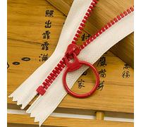 Zips, Contrast Zip Zipper Decorative Pencil case Handmade DIY Double Zipper Lock Clothing Accessories 1pcs(Wit,20cm)