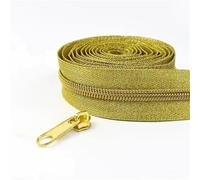 Zips for Sewing 1-5M 5# Nylon Zipper with Zippers Slider Puller for Sewing Bag Zips Coil Zip Head Repair Kits DIY Clothing Accessories(KY273KY378-Gold,3.0m)