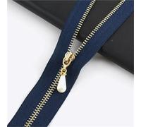 Zips for Sewing 10/15Pcs 15-70cm 3# Zipper Open&Close-End Auto Lock Gold Pearl Slider DIY Bag Purse Dress Decor Zip Sewing Accessory(G,OpenEnd-No3-70cm,15Pcs)