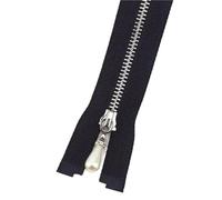Zips for Sewing 10/15Pcs 15-70cm 3# Zipper Open&Close-End Auto Lock Gold Pearl Slider DIY Bag Purse Dress Decor Zip Sewing Accessory(ZA080-BlackSilver,CloseEnd-No3-18cm,10Pcs)