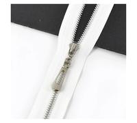 Zips for Sewing 10Pcs 15-70cm Zippers Auto Lock Decoration Zipper for Bags Jacket Clothing Zips Tailor Repair Sewing Accessories(B89-White,OpenEnd-No3-40cm)
