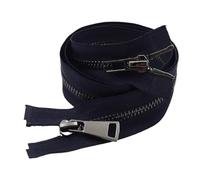 Zips for Sewing 1Pc 80/100/120cm Auto Lock Metal Zipper 5# Double-Slider Zippers for Jackets Coat Zip Repair Kit DIY Clothing Sewing(Color28,100CM_5#)