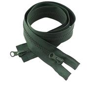Zips for Sewing 2/5Pcs 80-150cm Sewing Zippers for Clothes Separating Zipper 5# Open-End Double Sliders Bags Zip(Deep Green,NO5-5PCS_90CM)