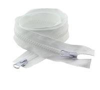 Zips for Sewing 2/5Pcs 80-150cm Sewing Zippers for Clothes Separating Zipper 5# Open-End Double Sliders Bags Zip(White,NO5-5PCS_90CM)