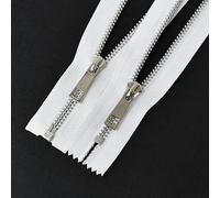 zips for sewing, 2/5Pcs Metal Zipper 15-30cm Close-End 40-80cm Open-End Zips-White-No5-5Pcs-OpenEnd-80cm