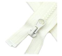 Zips for Sewing 2 Pcs 5# Resin Zipper 40cm 50cm 60cm 80cm Single Open End Coat Down Jacket Zippers DIY Sewing Accessories Clothes Long Zipper(Beige,80cm)