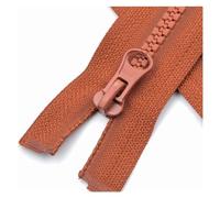 Zips for Sewing 2 Pcs 5# Resin Zipper 40cm 50cm 60cm 80cm Single Open End Coat Down Jacket Zippers DIY Sewing Accessories Clothes Long Zipper(Caramel Colour,40cm)