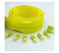 Zips for Sewing 3#10 Meters Zipper by The Yard Nylon Coil Zippers with 20pcs Zipper Slider for Purses, Bags and Other Sewing Projects(Yellow 110)