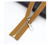 Zips for Sewing 3Pcs 3# Metal Zippers 40/50/60/70cm Open-end Auto Lock Zipper for Bags Pocket Clothing Zip Repair Kit DIY Sewing Accessories(AP392-BrownSilver,60cm)
