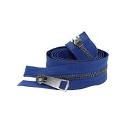 Zips for Sewing 5/10 Pcs 30/40/50/60/70/80 cm 5# Colorful Open end Double Sliders Black Metal Zipper DIY Handcraft Pocket Cloth(Deep Blue,70cm,5 Pcs)