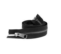 Zips for Sewing 5/10 Pcs 30/40/50/60/70/80 cm 5# Colorful Open end Double Sliders Black Metal Zipper DIY Handcraft Pocket Cloth(Black,80cm,5 Pcs)