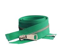 Zips for Sewing 5/10pcs 30/40/50/60/70/80cm 5# Colorful Open-end Auto Lock Gold Metal Zipper DIY Handcraft Clothing Garment Pocket(Green,80cm,10 Pcs)