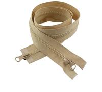 Zips for Sewing 5# 1Pc Colorful Resin Zipper 80-150cm Open-End Zippers Clothing Decor Zip Backpack Closure Zips Luggage Sewing(Khaki,No5-150cm)