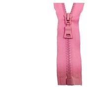 Zips for Sewing 5# 3pcs 30/40/55/60/70/80/90cm Open-End Auto Lock Colorful Plastic Resin Zipper for Clothes Garment(Pink,55cm)