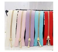 Zips for Sewing 5 pcs 3# Gold Metal Zipper Close-end Zip 12/15/20cm for Jeans Bags Sewing Tailor Garments Handbag Craft DIY Accessories(Mixed Colors 1,15cm)