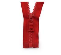 Zips for Sewing 5# Resin Zipper 5pcs Open End Zip for Jacket Black Sleeping Bag Tent Accessories Zipper DIY Garment Sewing Zips 55/60/70/80/90cm(Red,80cm)