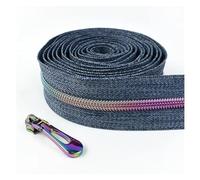 Zips for Sewing 5# Zipper Tape by The Meter Nylon Zipper Sliders Bag Shoes Zip Pulls Closures Plastic Coil Zips Repair Kit DIY Sewing Accessory(ZA481ZT136,1Meter1PcSlider)