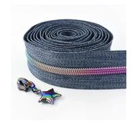 Zips for Sewing 5# Zipper Tape by The Meter Nylon Zipper Sliders Bag Shoes Zip Pulls Closures Plastic Coil Zips Repair Kit DIY Sewing Accessory(ZA481ZT971-B,2Meter2PcsSlider)