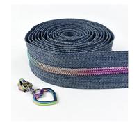 Zips for Sewing 5# Zipper Tape by The Meter Nylon Zipper Sliders Bag Shoes Zip Pulls Closures Plastic Coil Zips Repair Kit DIY Sewing Accessory(ZA481ZT161,1Meter1PcSlider)