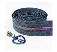 Zips for Sewing 5# Zipper Tape by The Meter Nylon Zipper Sliders Bag Shoes Zip Pulls Closures Plastic Coil Zips Repair Kit DIY Sewing Accessory(ZA481ZT868,3Meter3PcsSlider)