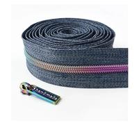 Zips for Sewing 5# Zipper Tape by The Meter Nylon Zipper Sliders Bag Shoes Zip Pulls Closures Plastic Coil Zips Repair Kit DIY Sewing Accessory(ZA481ZT206,2Meter2PcsSlider)