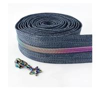 Zips for Sewing 5# Zipper Tape by The Meter Nylon Zipper Sliders Bag Shoes Zip Pulls Closures Plastic Coil Zips Repair Kit DIY Sewing Accessory(ZA481ZT199-09,2Meter2PcsSlider)