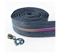 Zips for Sewing 5# Zipper Tape by The Meter Nylon Zipper Sliders Bag Shoes Zip Pulls Closures Plastic Coil Zips Repair Kit DIY Sewing Accessory(ZA481ZT871,2Meter2PcsSlider)