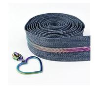Zips for Sewing 5# Zipper Tape by The Meter Nylon Zipper Sliders Bag Shoes Zip Pulls Closures Plastic Coil Zips Repair Kit DIY Sewing Accessory(ZA481ZT916,3Meter3PcsSlider)