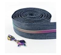 Zips for Sewing 5# Zipper Tape by The Meter Nylon Zipper Sliders Bag Shoes Zip Pulls Closures Plastic Coil Zips Repair Kit DIY Sewing Accessory(ZA481ZT912,2Meter2PcsSlider)