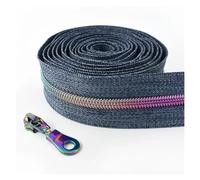Zips for Sewing 5# Zipper Tape by The Meter Nylon Zipper Sliders Bag Shoes Zip Pulls Closures Plastic Coil Zips Repair Kit DIY Sewing Accessory(ZA481ZT179,3Meter3PcsSlider)