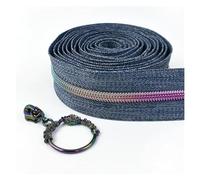 Zips for Sewing 5# Zipper Tape by The Meter Nylon Zipper Sliders Bag Shoes Zip Pulls Closures Plastic Coil Zips Repair Kit DIY Sewing Accessory(ZA481ZT938,2Meter2PcsSlider)