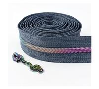 Zips for Sewing 5# Zipper Tape by The Meter Nylon Zipper Sliders Bag Shoes Zip Pulls Closures Plastic Coil Zips Repair Kit DIY Sewing Accessory(ZA481ZT971-C,1Meter1PcSlider)