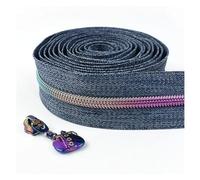 Zips for Sewing 5# Zipper Tape by The Meter Nylon Zipper Sliders Bag Shoes Zip Pulls Closures Plastic Coil Zips Repair Kit DIY Sewing Accessory(ZA481F2-8,1Meter1PcSlider)