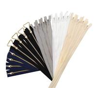 Zips for Sewing Assorted Sizes, Metal Zippers for Sewing & Nylon Colourful Invisible Zips for Tailor 20 Pcs (6.3", 9.5", 11", 15.7", 23.6")