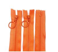 FOELANNE Zips For Sewing Resin Zipper, 5Pcs 3# Resin Zippers Close End Zippers for Bag Sewing(Orange,50Cm)