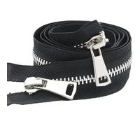 Zips for Sewing Two-Way Zip 70/80/100/120cm 8# Double Sliders Zipper for Sewing Open-End Metal Zippers Bag Jacket Coat Decor Repair Kit DIY Accessories(100cm)