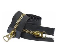Zips for Sewing Two-Way Zip 8# Metal Zipper 70-120cm Double Sliders Open End Two Way for Coat Down Jacket Repair Kits DIY Clothes Sewing Accessories(90cm)