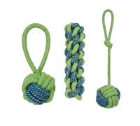 ZipSeven Dog Rope Toys for Aggressive Chewers, Durable Cotton Rope Ball & Corn Stick Set, Interactive Fetch & Tug of War Dog Toys for Small Medium Dogs, Puppy Teething & Dental Health Cleaning Toys