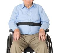 ZipSeven Wheelchair Seat Belt Safety Strap, 31"-75" Adjustable 2" Wide Anti-Fall Lap Restraint with Quick Release Buckle for Elderly, Obese & Disabled - Prevents Sliding or Leaning (Black, Extra Long)