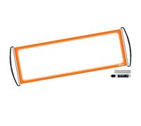 ZipSign Dry Erase Banner Set - Rolls Itself Up, Unrolls to 9.5" x 27", Reusable, Portable - Includes Orange Banner, Black Dry Erase Marker and Eraser